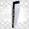 FIGHT-FIT - Pantalones de Kickboxing / Satín / Blanco