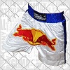 FIGHTERS - Shorts de Muay Thai / Bulls  / Blanc-Bleu / XXS