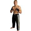 FIGHT-FIT - Kick-Boxing Hosen / Satin / Schwarz / Large