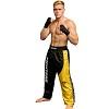 FIGHTERS - Kick-Boxing Hosen / Satin / Schwarz-Gelb / XXS