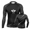 FIGHTERS - Rash Guard / Tribal / Schwarz / Large