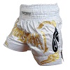 FIGHTERS - Pantaloncini Muay Thai / Bianco-Oro