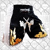 FIGHTERS - Pantalones Muay Thai / Elite Fighters / Negro-Blanco / XS