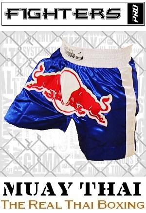 FIGHTERS - Shorts de Muay Thai / Bulls / Bleu / XS