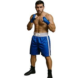FIGHT-FIT - Boxing Shorts / Boxhosen / Blau-Weiss / Large