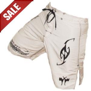 FIGHT-FIT - Pantaloncini da MMA / Brazilian / Bianco / Medium