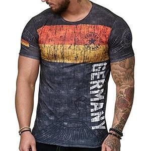 FIGHTERS - T-Shirt / Alemania / Rojo-Oro-Negro / Medium