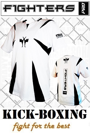 FIGHTERS - Camisa de kick boxing / Competition / Blanco / XXS