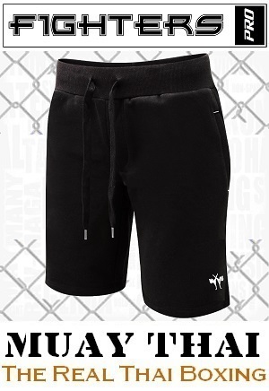 FIGHT-FIT - Pantalones Cortos de Fitness / Giant / Negro / Medium