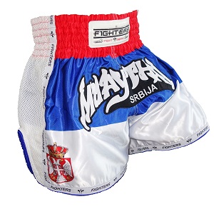 FIGHTERS - Pantalones Muay Thai / Serbia-Srbija / Elite / XL