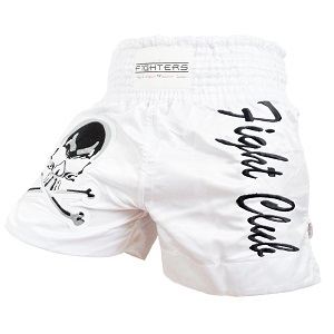 FIGHTERS - Muay Thai Shorts / Fight Club / White / XL