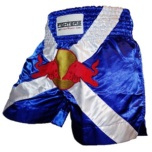 FIGHTERS - Muay Thai Shorts / Bulls / Blue-White / XL