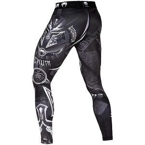 Venum - Pantaloni a compressione / Gladiator 3.0 / Nero-Bianco / Small