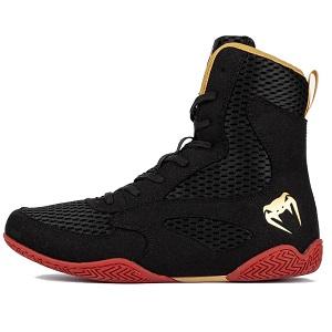Venum - Boxing Shoes / Elite / Black-Gold-Red / EU 41