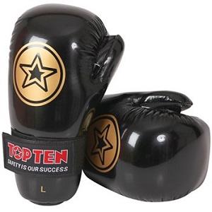 Top Ten - Point Fighting Gloves / Black-Gold / Small